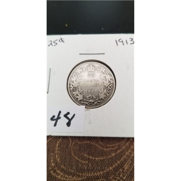 CDN 1913 25 cent