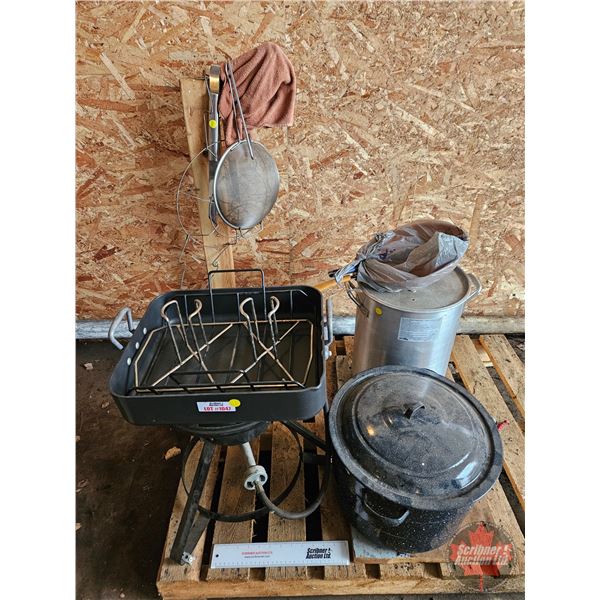Outdoor Cooking Combo : Propane Burner; Deep Fryer; Roaster/Canner; Frying Pan