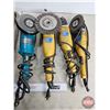 Image 4 : Angle Grinder Combo/Grouping : - (3) Powerfist - (1) Makita  c/w Large Variety of grinding discs