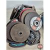 Image 7 : Angle Grinder Combo/Grouping : - (3) Powerfist - (1) Makita  c/w Large Variety of grinding discs