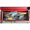 Image 13 : Variety Grouping/Combo : Drill Bits; Sockets; Wrenches; Screw Drivers; etc + Metal Hand Held Tool Bo