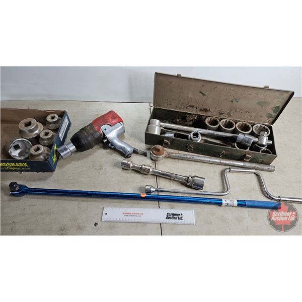 Grouping : 3/4" Drive Sockets; Extension; Blue Point Impact ; Swing Arm; Ratchet; etc