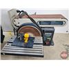Image 2 : Shop Tool Combo/Group (3): - 8" Drill Press - 8" Bench Grinder - Belt & Disc Sander