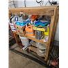 Image 1 : Wood Pallet Shelf Combo (Cleaning / Car Wash Supplies)