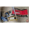 Image 1 : Combo: Snap-On Creeper ; Jack Stand; Bottle Jack; Air over Hydraulic Jack
