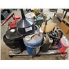 Image 3 : Pallet Lot: Variety of Oil & Grease (Partial Pails) ; Funnels & Barrel Pump