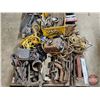 Image 2 : Pallet Lot : Variety of Rustic Antiques ; Pullies & Wheels ; Telephone ; etc