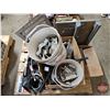Image 2 : Pallet Lot: Variety of Plumbing / Electrical (12v / 110v) ; Joist Hangers; Hinges
