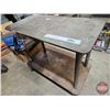 Image 3 : Heavy Duty Steel Work Bench/Welding Table on Wheels