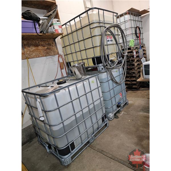 Tote Tanks (5) : Top Access Cut Out (Valves on Bottom) 2" Valves c/w Hose