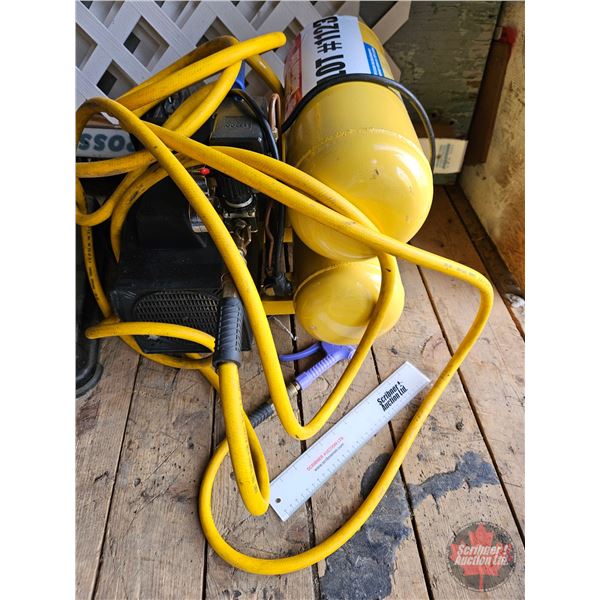 Air Compressor : Powerfist 2hp : 46 gallon : Twin Stack Air Compressor