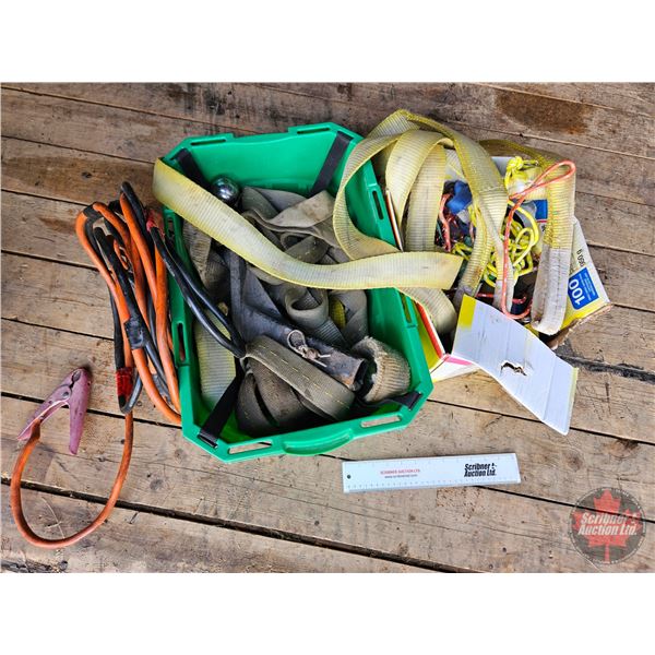 Variety/Combo : Tow Straps ; Trailer Hitch ; Bungee Cord ; Booster Cables ; etc !