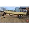 Image 9 : BOAT : 14ft Mirro Craft Aluminum Boat : Calkins Boat Trailer : 25hp Evinrude Outboard