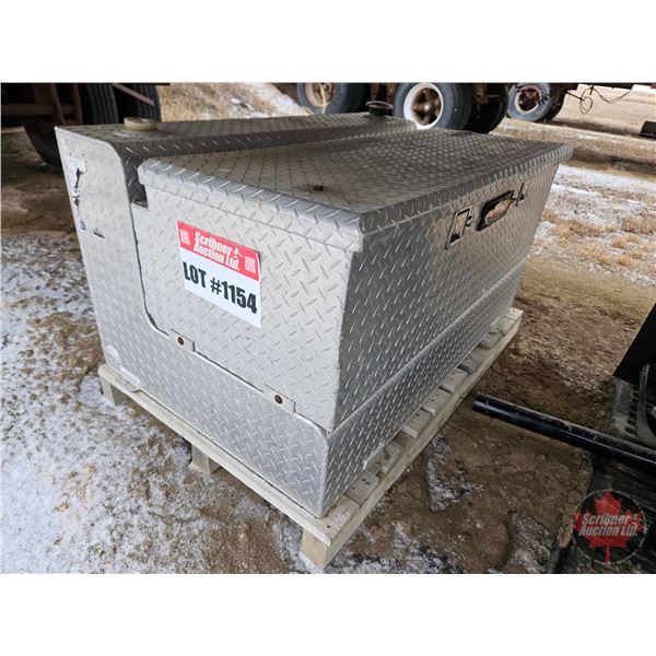 DEEZEE Checkerplate Aluminum Fuel Tank / Truck Storage Box (No Key)