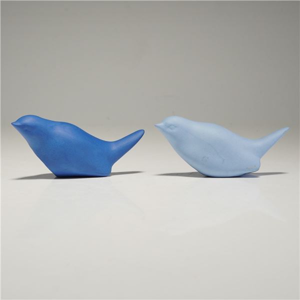 Two Wedgwood Jasperware Birds by Clare Twomey