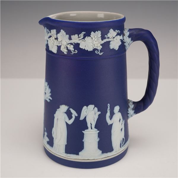 A Wedgwood Neo-Classical Dark Blue Jasperware Jug