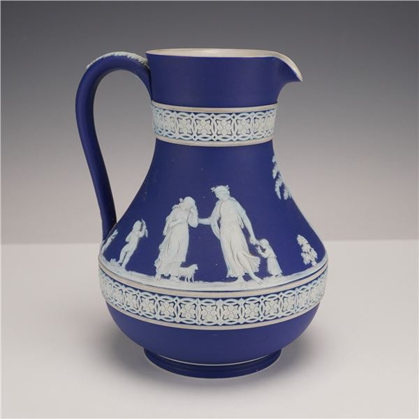 Wedgwood Dark Blue Jasperware Pitcher