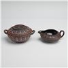 Image 1 : Two Wedgwood Encaustic Decorated Black Basalt Items