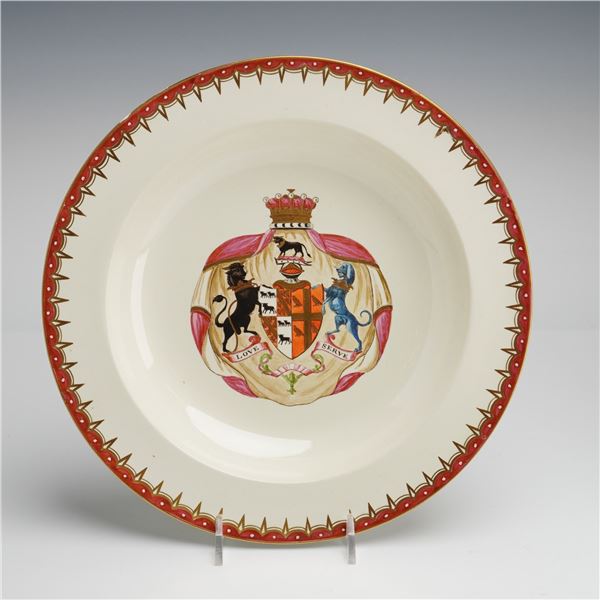 Wedgwood Armorial Creamware Soup Bowl Arms of Earl of Shaftsbury