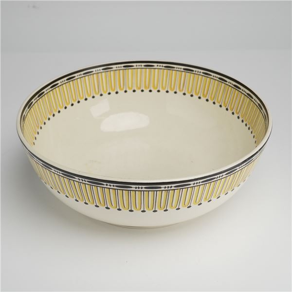 Wedgwood Creamware Queen's Ware Yellow and Black Etruscan Pattern Bowl