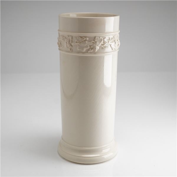Wedgwood Embossed Queensware Grapevine Cylindrical Vase