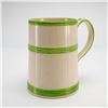 Image 1 : Wedgwood Green-Glazed Reeded Creamware Porter Tankard Mug