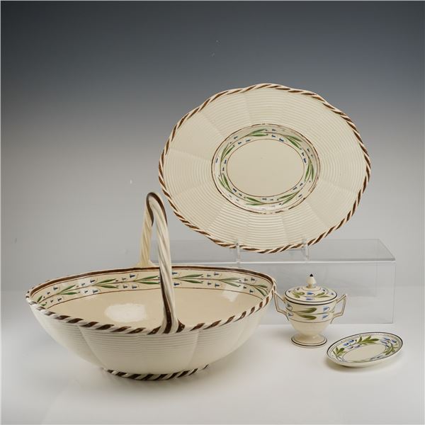 Wedgwood Blue Flower Pattern Creamware Tableware