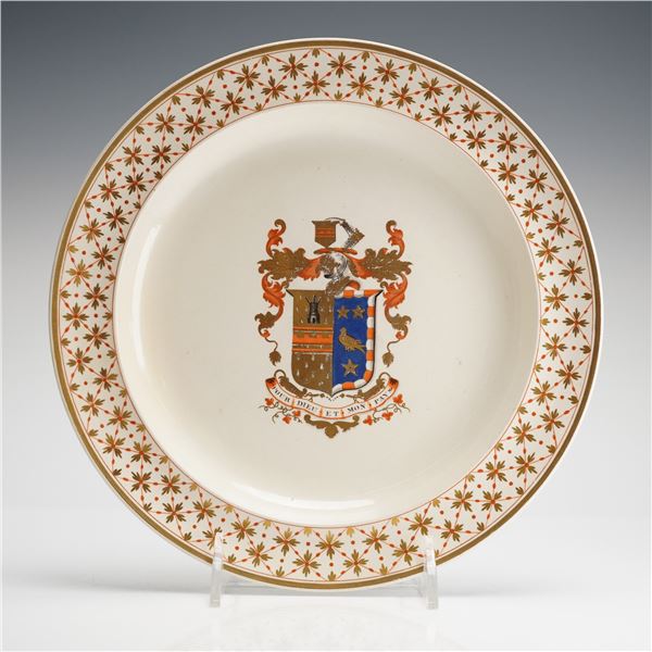 Wedgwood Creamware Armorial Plate, Capt. Latour, May 16th, 1810