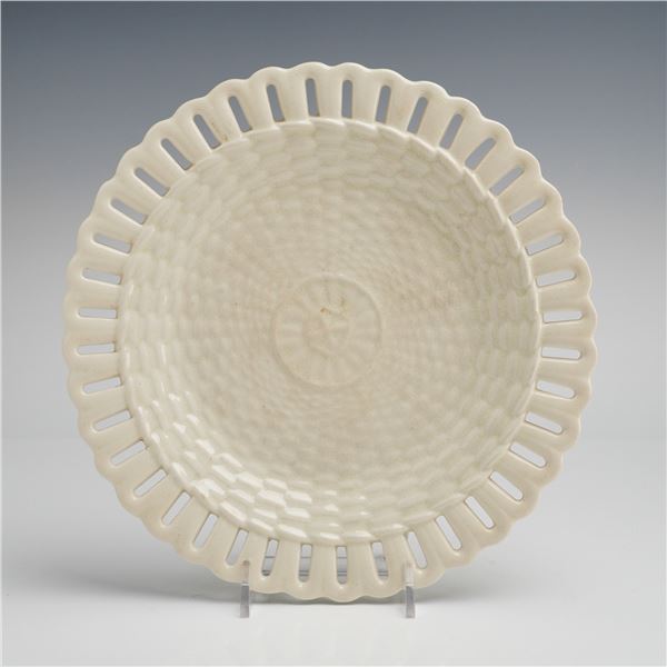 Wedgwood Creamware Queensware Pierced Rim Basketweave Plate