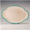 Image 1 : Wedgwood Creamware Shell Edge Platter with Green Rim