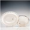 Image 3 : A Pair of Wedgwood Creamware Reticulated Fruit Basket and Underplate