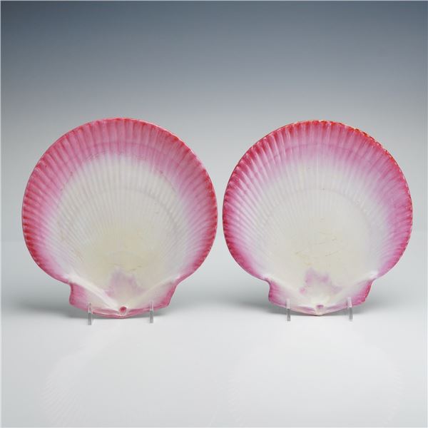 Wedgwood Pink Nautilus Pearlware Scallop Shell Plates