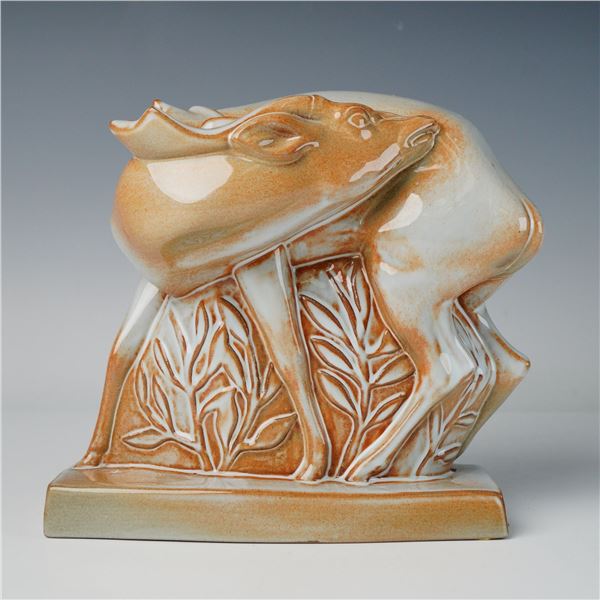 A Wedgwood Art Deco Ceramic Fallow Deer by John Skeaping