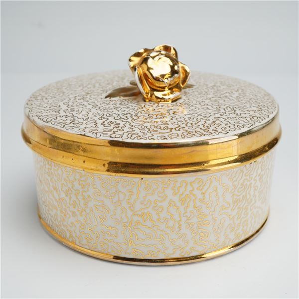 Wedgwood Gold Vermicelli Jewelry Box