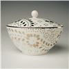 Image 1 : Wedgwood Embroidered Bone China Sugar Bowl and Lid by Jasper Conran