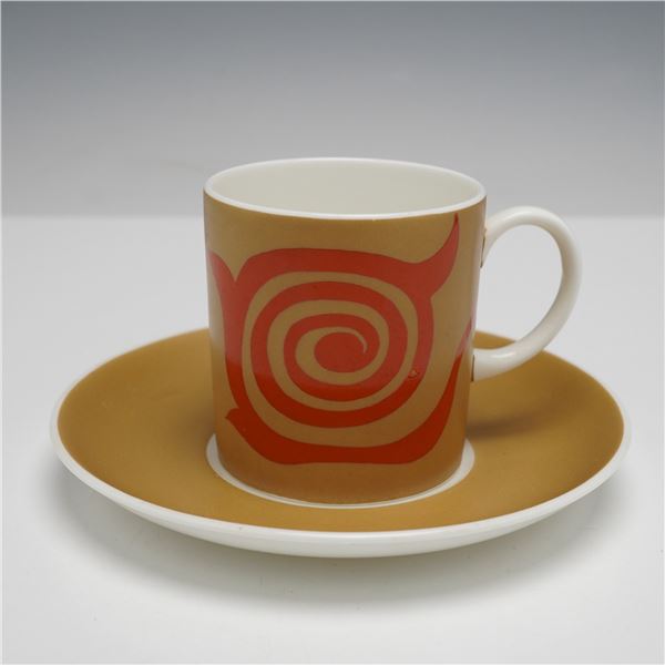 Susie Cooper for Wedgwood Old Gold Nebula Bone China Cup and Saucer