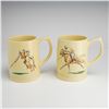 Image 1 : A Pair of Wedgwood Keith Murray Mugs with Hand Painted Jockeys