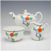 Image 1 : 3pc Wedgwood Art Deco Hand-Painted Bone China Tea Set