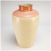 Image 2 : A Wedgwood Porcelain Vase in Pink and Yellow with Gold Gilded Rim Accents