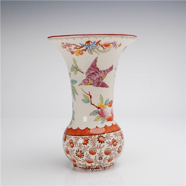 Wedgwood Earthenware Trumpet Vase, Imari Palette