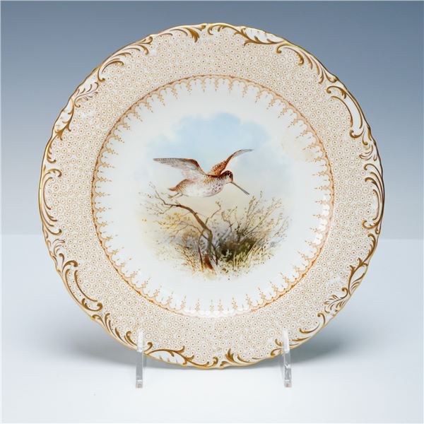 Wedgwood Hand-Painted Bone China Snipe Plate, Circa 1900
