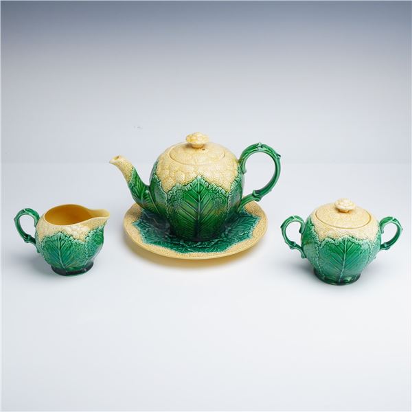 4pc Wedgwood Cauliflower Ware Tea Service Set