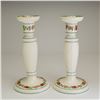 Image 1 : Pair of Wedgwood Etruria Belmar Pattern Ceramic Candlesticks