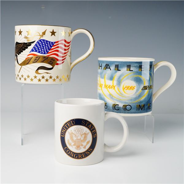 3pc Mugs: 2 Wedgwood Bicentennial & 1 U.S. Congress
