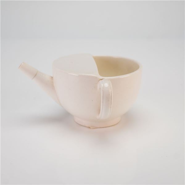 A Wedgwood White Ceramic Invalid Feeder Cup, England, 19th Century