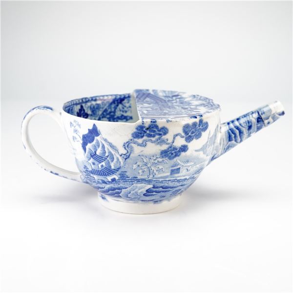 Wedgwood Blue Transfer Decorated Invalid Cup