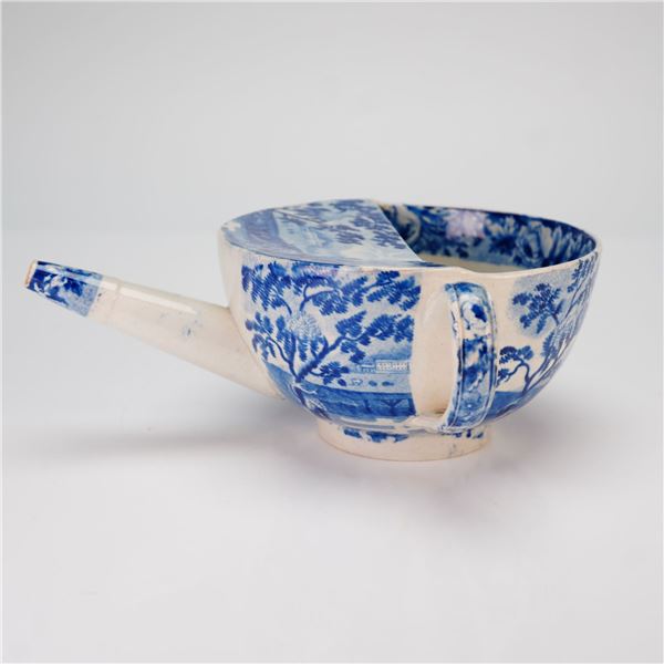 Wedgwood Blue Transfer Decorated Invalid Feeder Cup