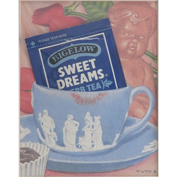 Sweet Dreams Still Life w/ Wedgwood Style Cup, Signed 20th/21st C.