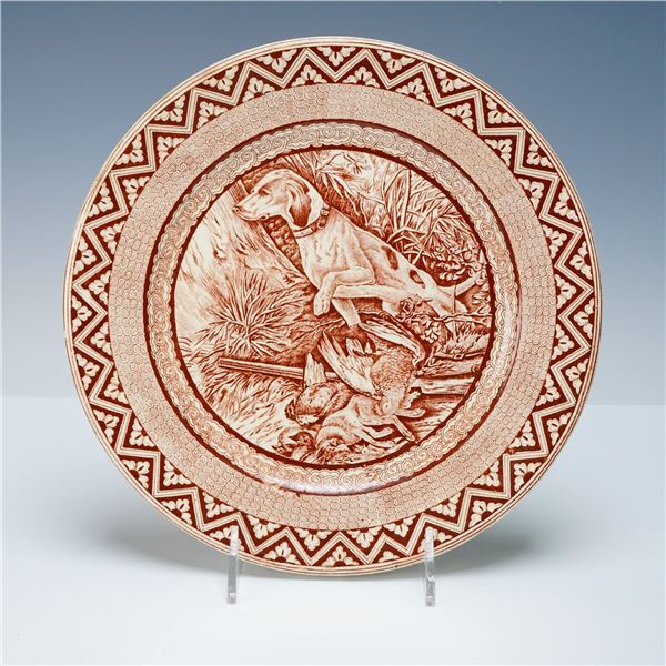 Wedgwood Goodwood Brown Earthenware Hunting Plate, Mekado Border