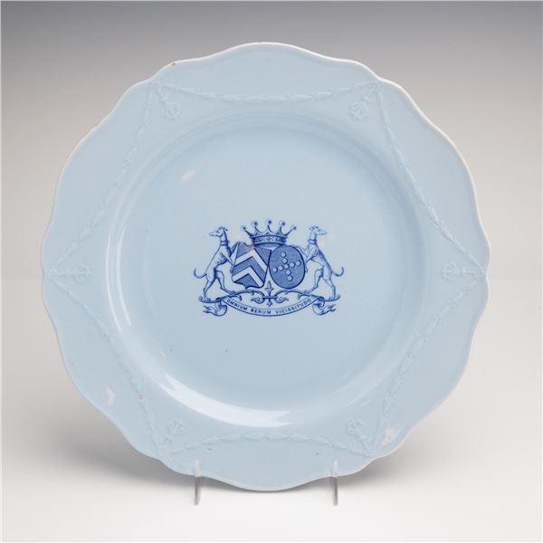 Wedgwood Pale Blue Glazed Armorial Ware Plate